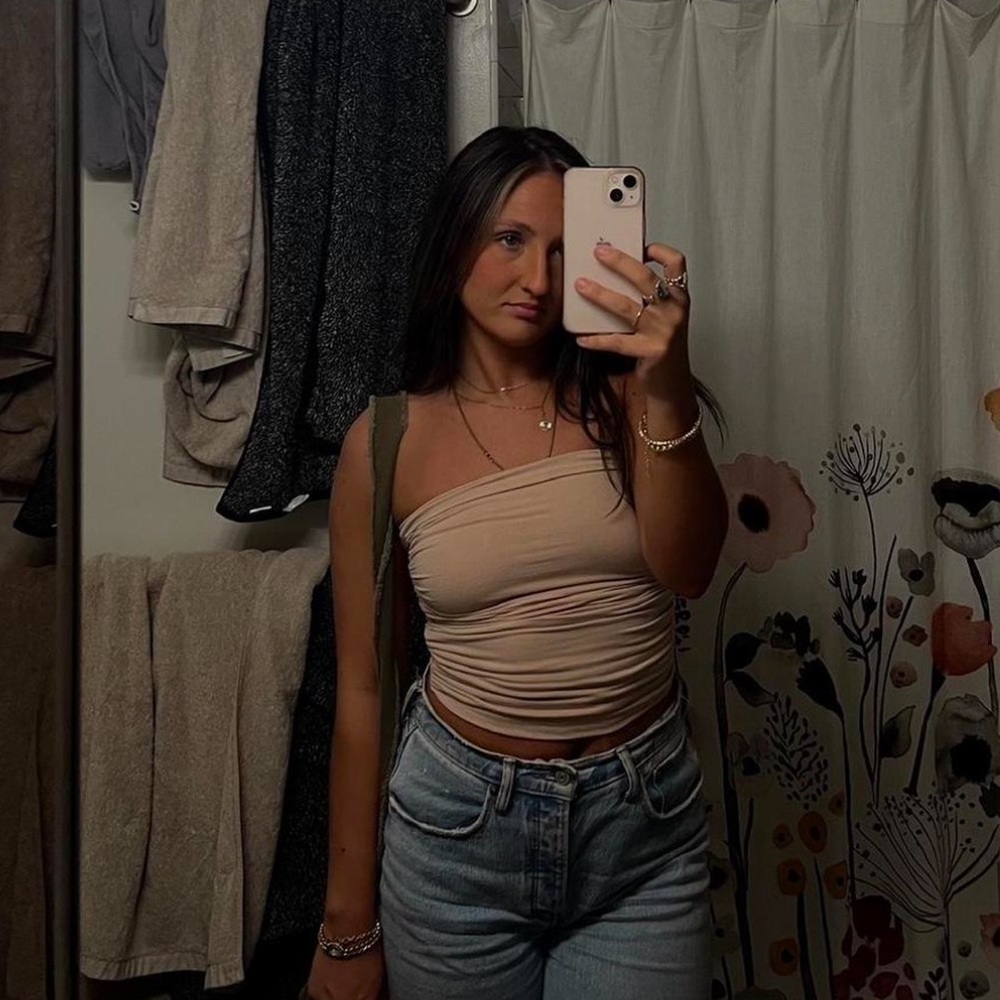 Tan tube top